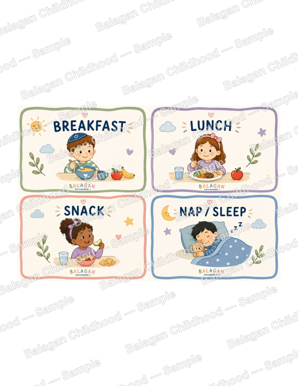 Daily Routine Cards Meals & Nap