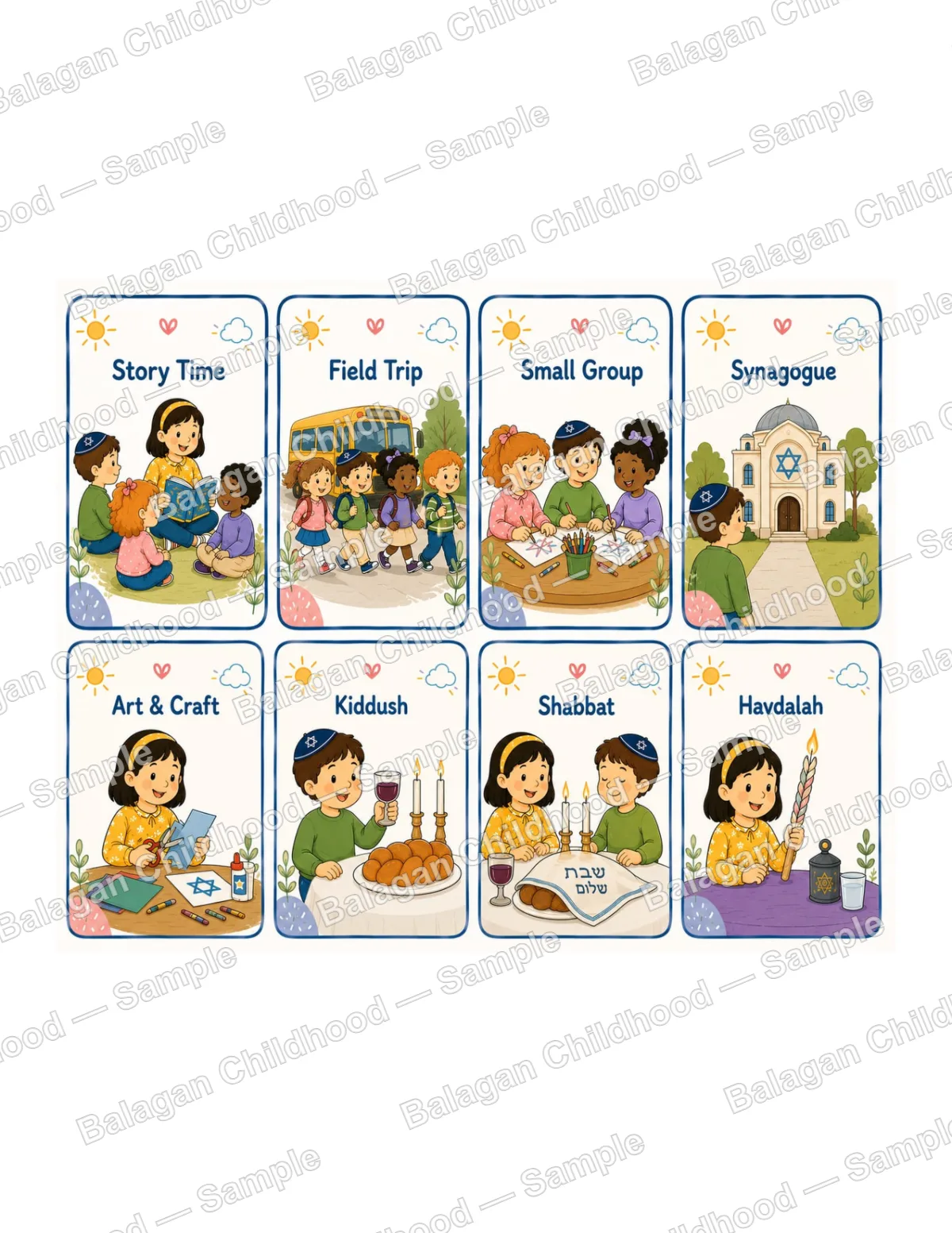 Jewish Holiday & Routine Cards