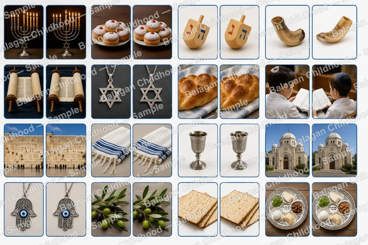 Jewish Memory Game – Printable Matching Cards